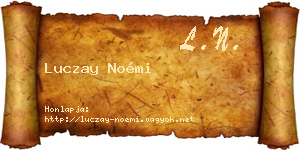 Luczay Noémi névjegykártya